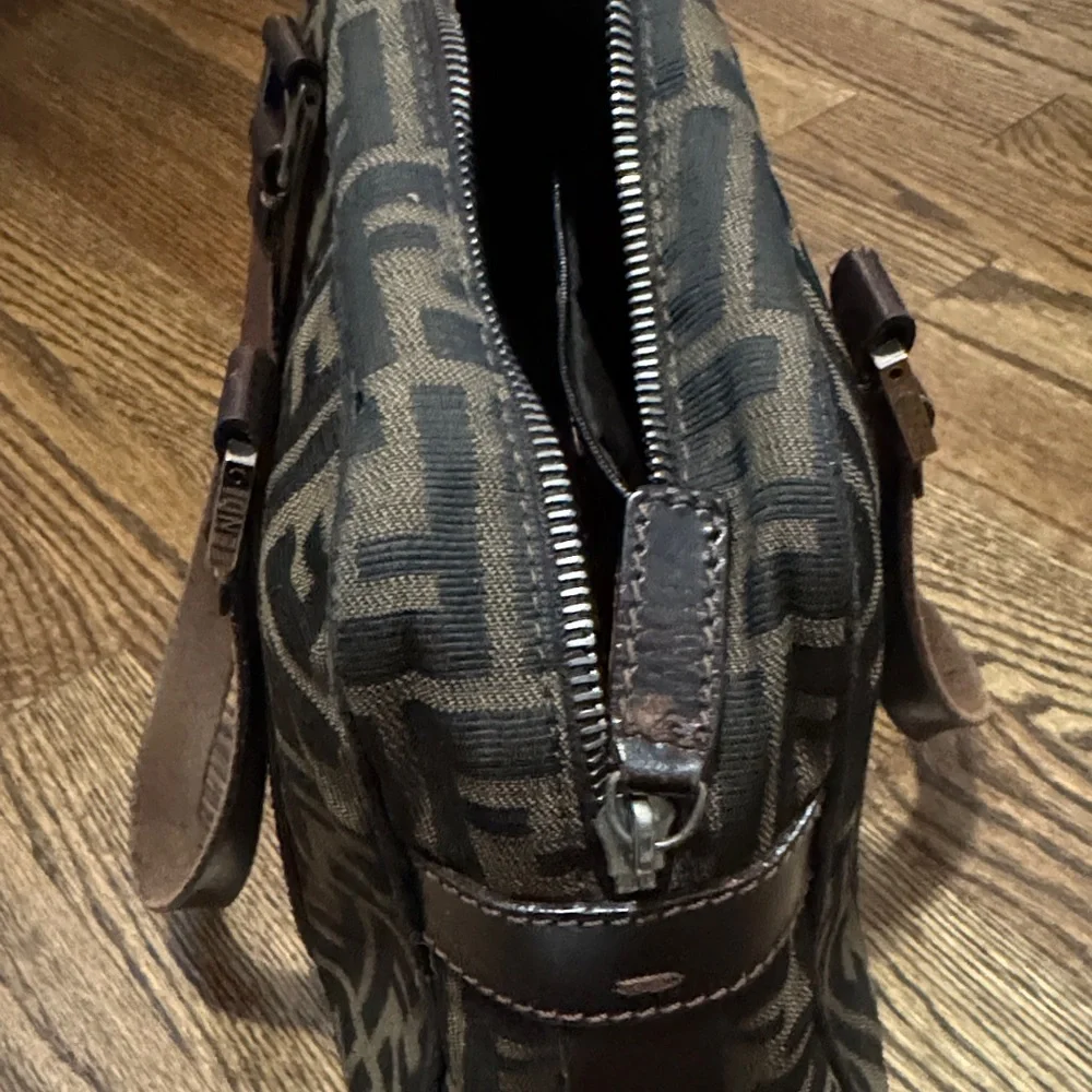 Fendi Zucca Boston Bag Authentic